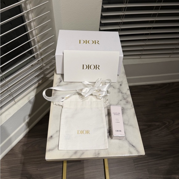 Dior Handbags - NEW AUTHENTIC DIOR White Pebbled Foldover Gift Box Bundle